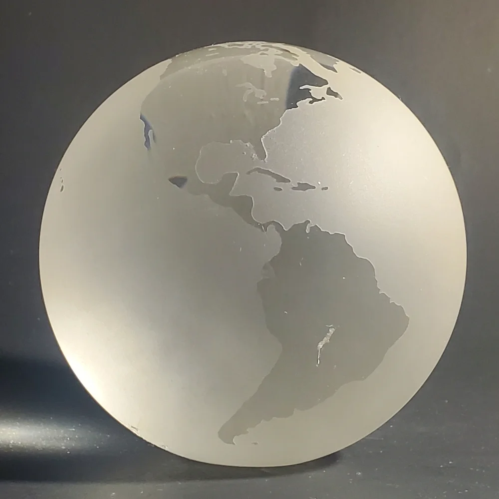 Tiffany & Co Crystal Giftware World Paperweight EUC - Picture 7 of 13